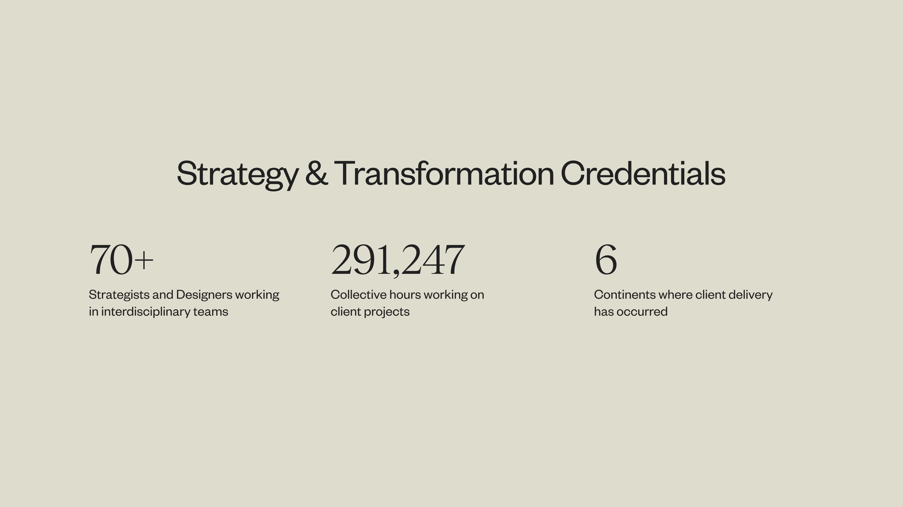 Strategy Transformation Creds